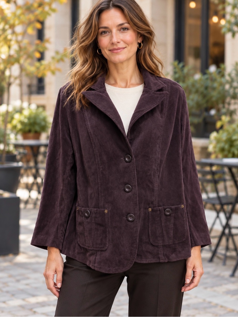 Lindor size 12p purple corduroy jacket